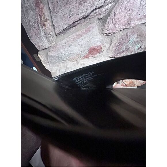 Nordstrom Nolomita-Lea Black Open Toe Block Heel Buckled Sandals Size 7 - Picture 9 of 9